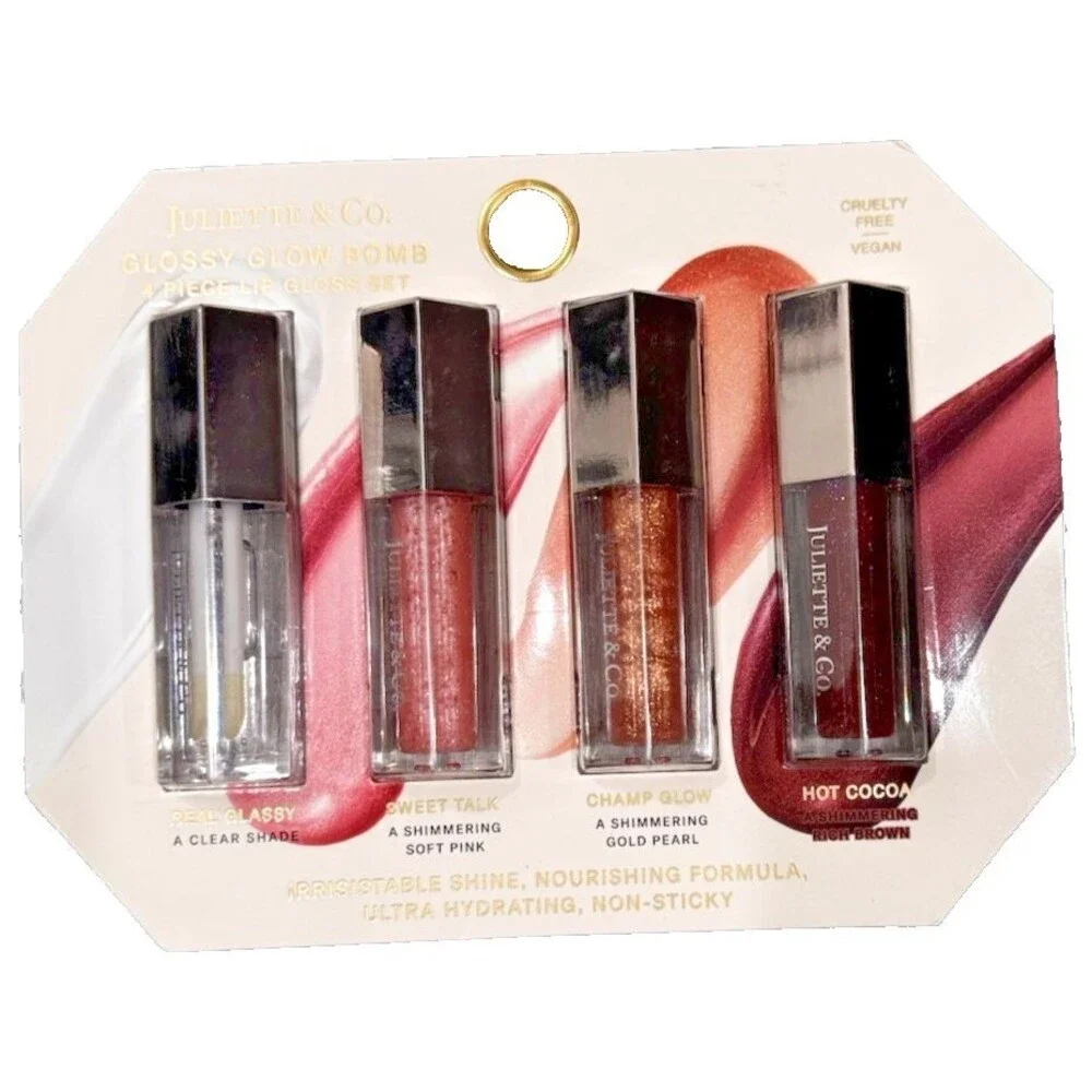 Juliette & Co Glossy Glow Bomb 4 Piece Lip Gloss Set